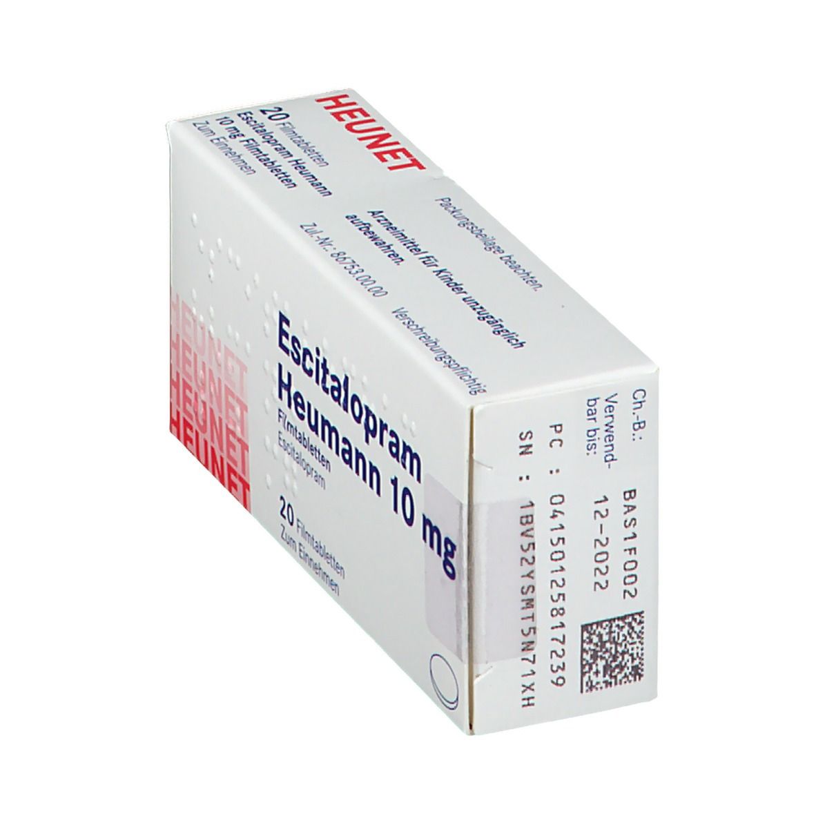 Escitalopram Heumann 10 mg Filmtabletten Heunet 20 St