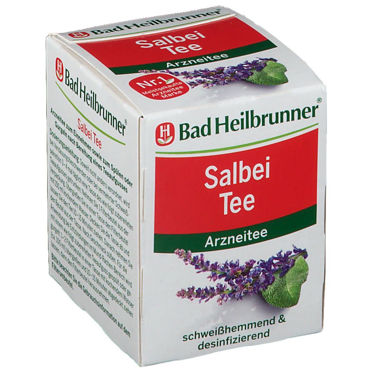 BAD Heilbrunner Salbei Tee Filterbeutel 8x1,6 g