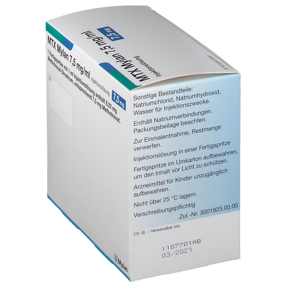 MTX Mylan 7,5 mg/ml 7,5 mg