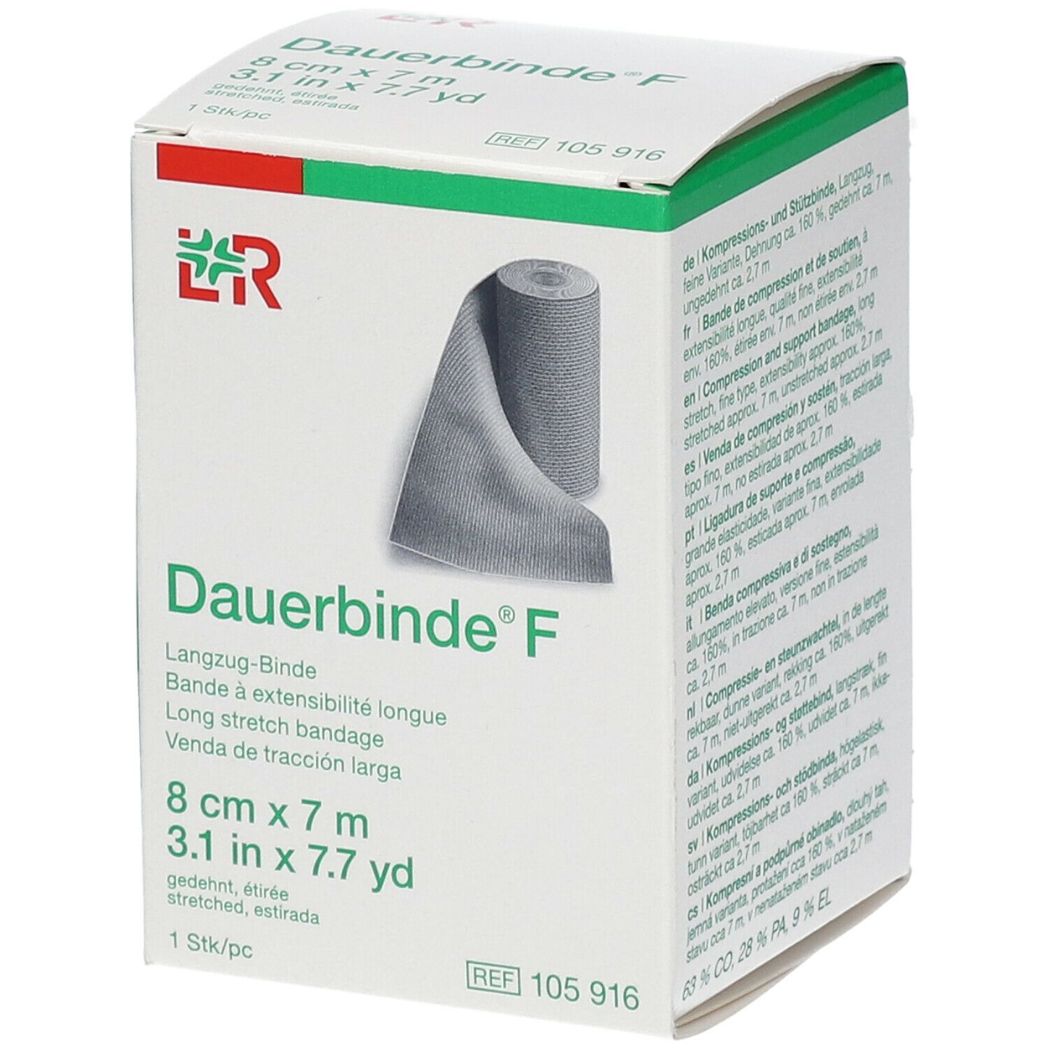 Dauerbinde fein 8 cmx7 m