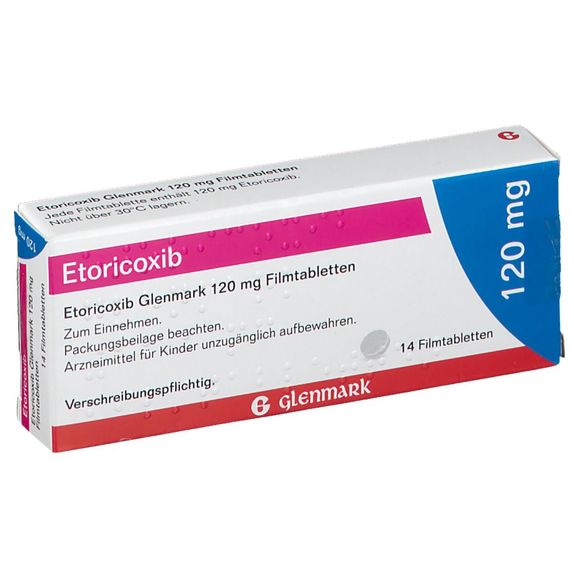 Etoricoxib Glenmark 120 mg 14 St mit dem E-Rezept kaufen - Shop Apotheke