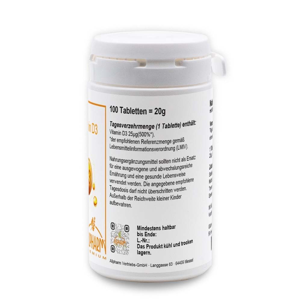 Vitamin D3 1.000 I.E. Allpharm Premium Tabletten