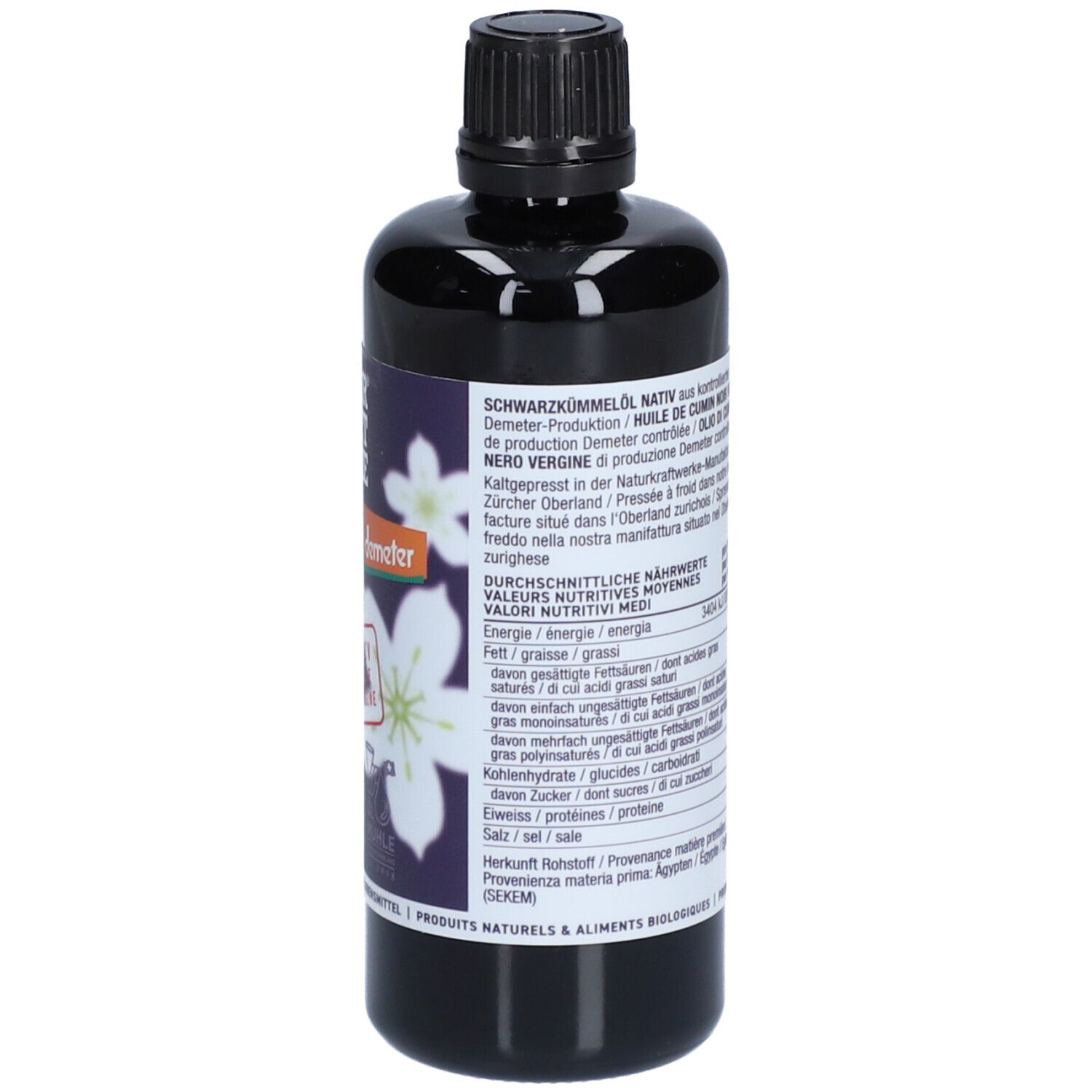 Huile de cumin noir vierge DEMETER 250ml - NaturKraftWerke