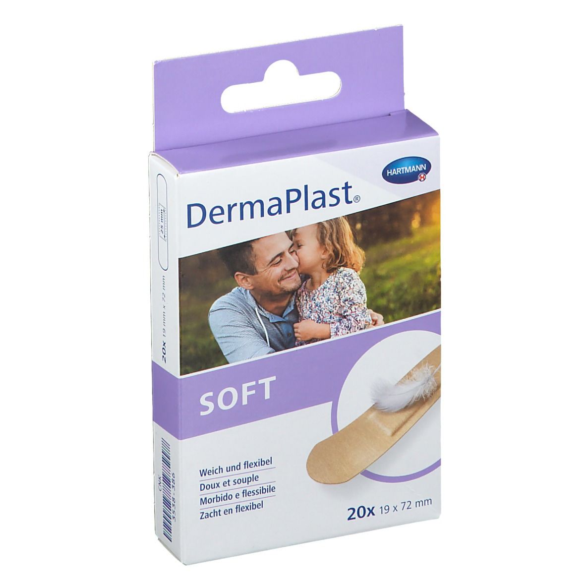 Pic Cerotto Delicate 19x72 Mm – 20 Pezzi, Tessuto Non Tessuto Morbido, Con Tampone Antibatterico Alla Clorexidina