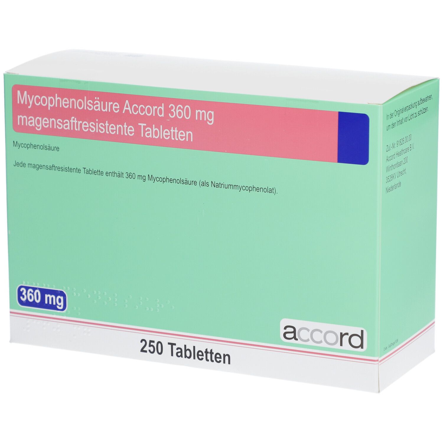 Mycophenolsäure Accord 360 mg magensaftr.Tabletten 5x50 St Tabletten magensaftresistent