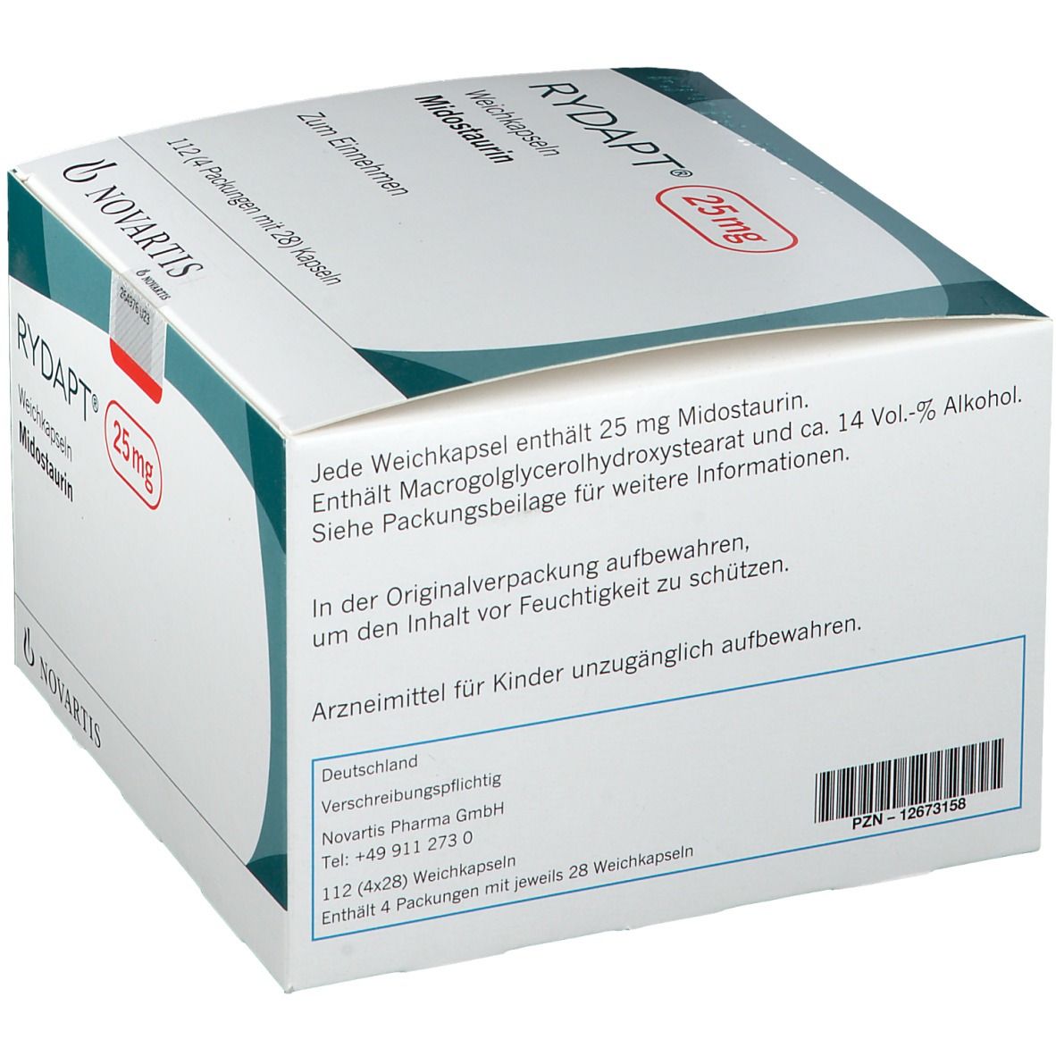 Rydapt 25 mg Weichkapseln 4x28 St