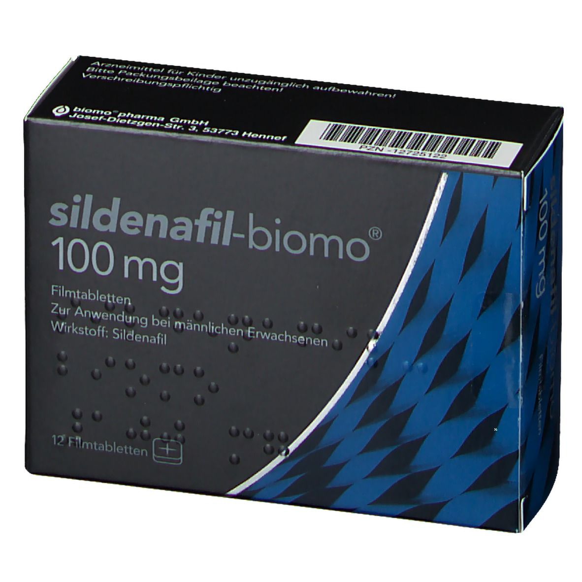 Sildenafil Biomo® 100 Mg 12 St Mit Dem E Rezept Kaufen Shop Apotheke 1695