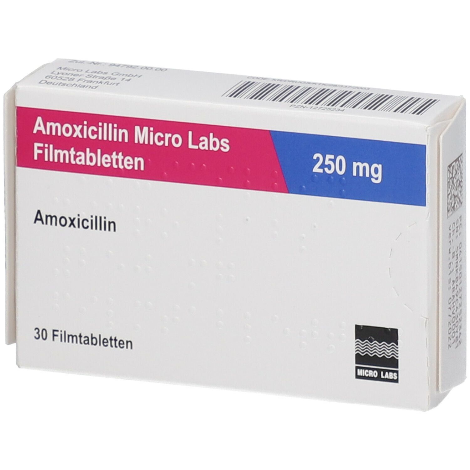 Amoxicillin Micro Labs 250 mg Filmtabletten 30 St