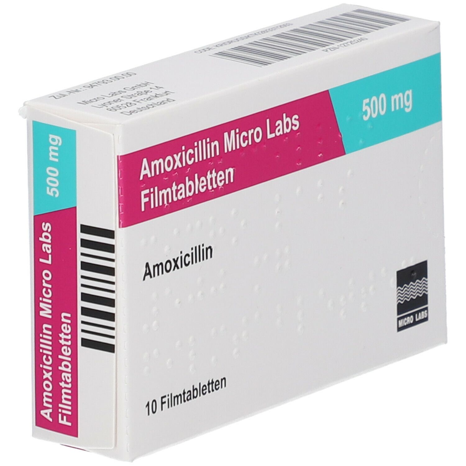 Amoxicillin Micro Labs 500 mg Filmtabletten 10 St