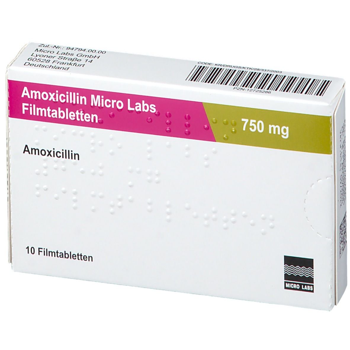 Amoxicillin Micro Labs 750 mg