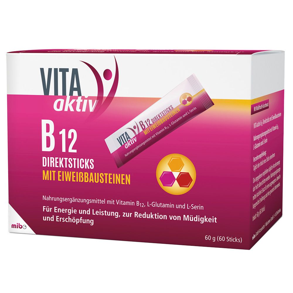 Vita aktiv B12 Directsticks avec éléments constitutifs des protéines