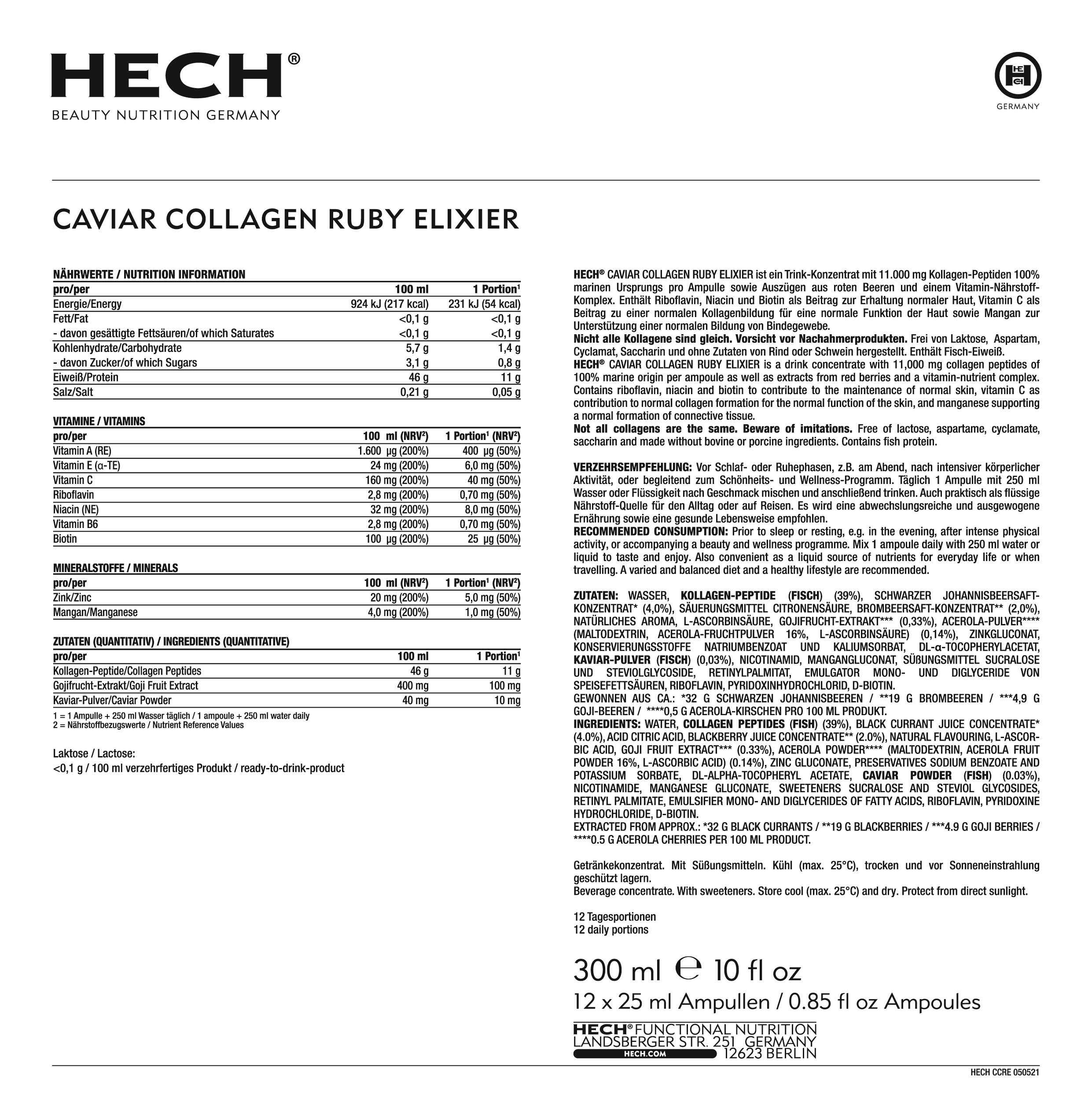 PURE WOMAN® Caviar Collagen Ruby Elixier
