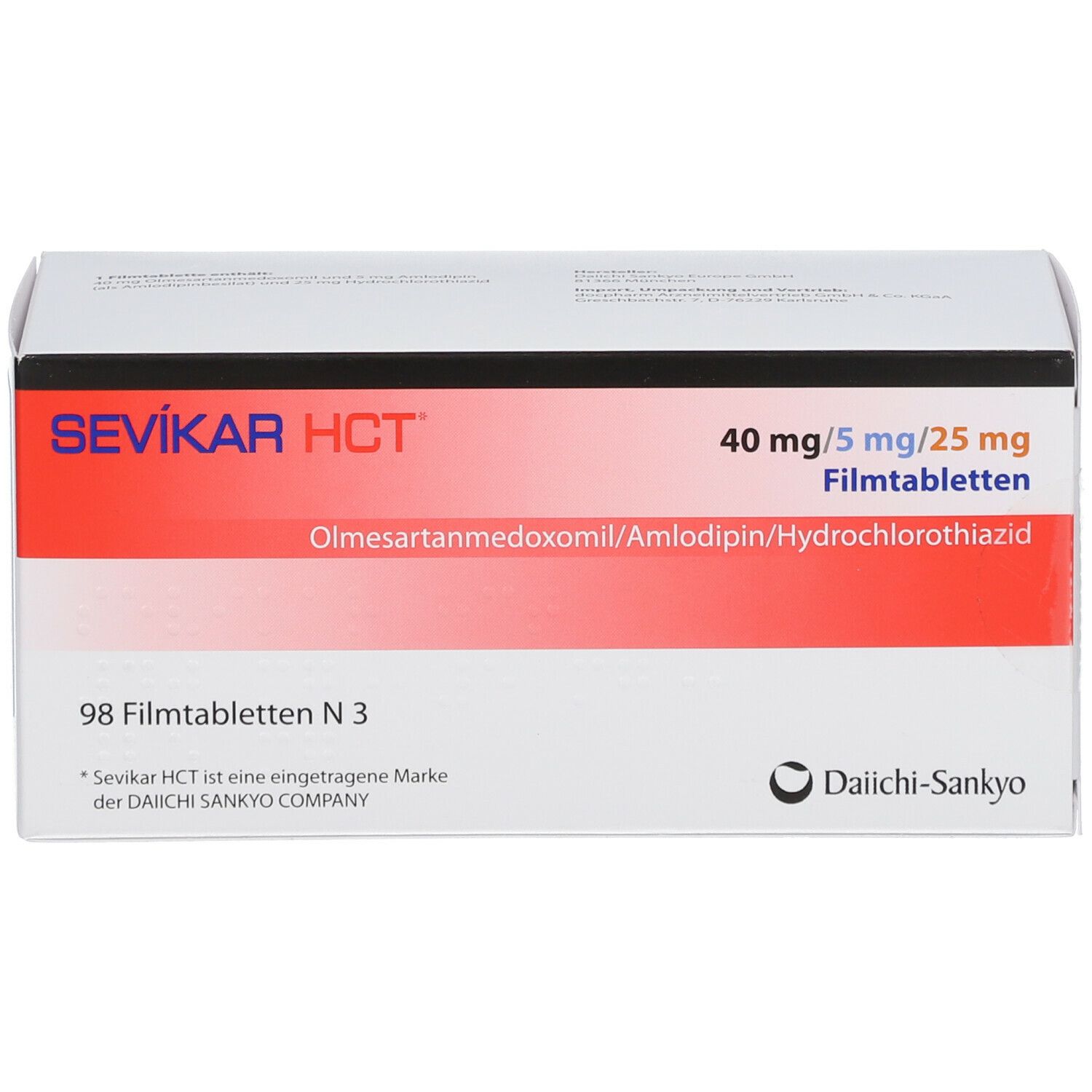 Sevikar HCT 40 mg/5 mg/25 mg