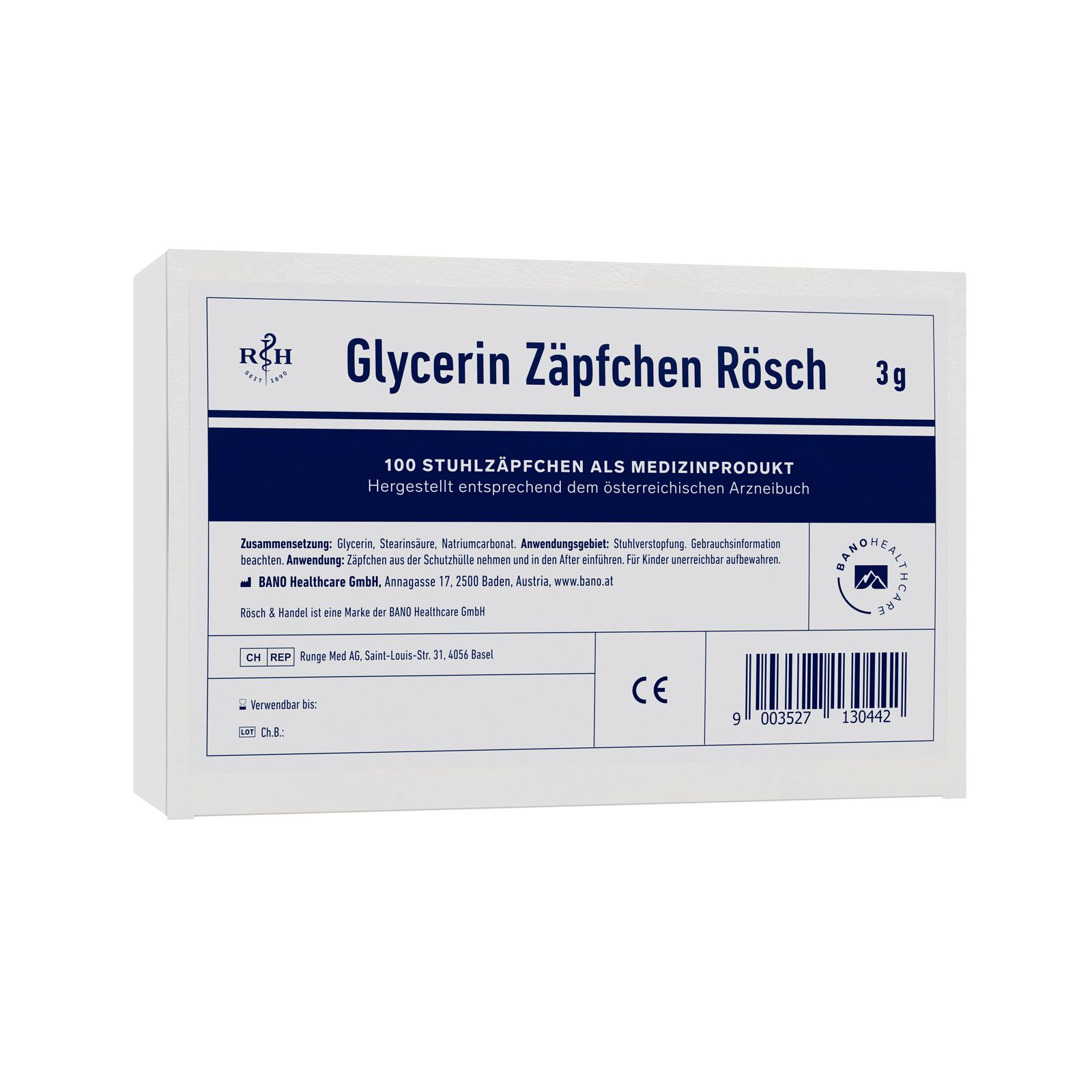 Glycerin Zäpfchen Rösch 3 g gegen Verstopfung