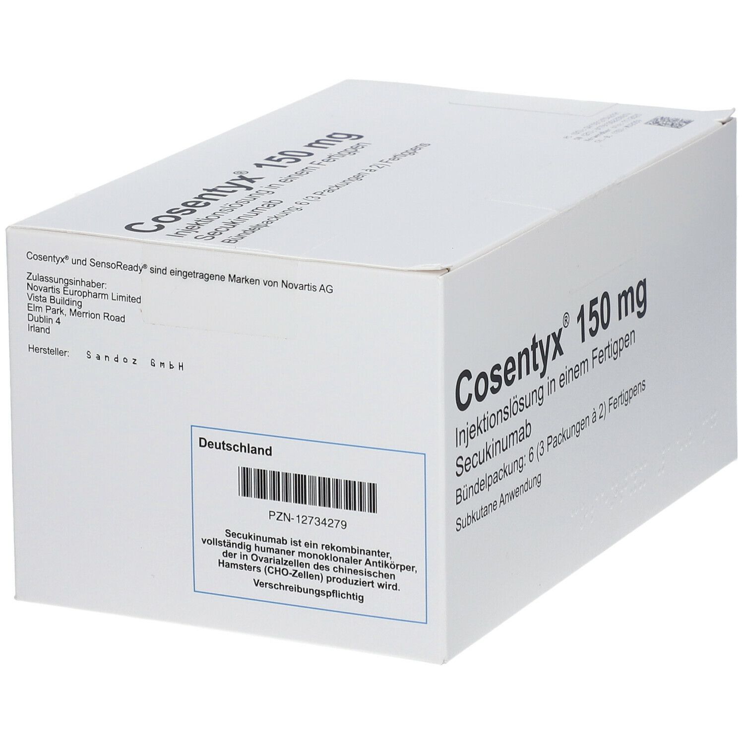 Cosentyx 150 mg Injektionslösung i.e.Fertigpen 3x2 St in einem Fertigpen