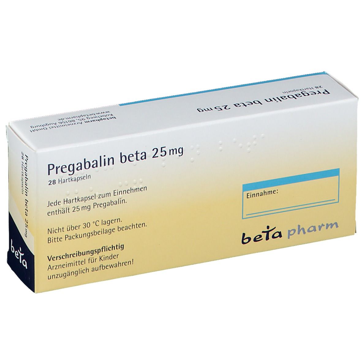 PREGABALIN beta 25 mg Hartkapseln