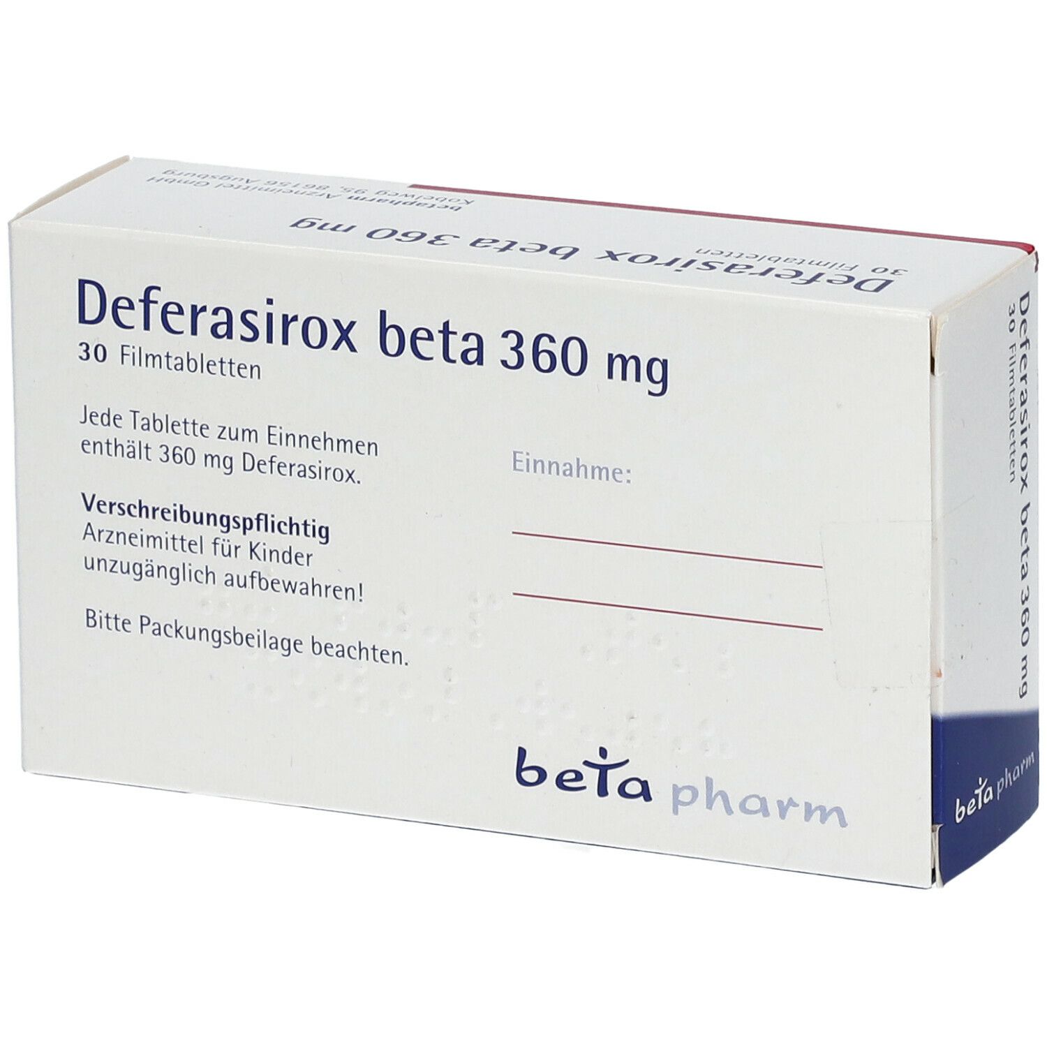 DEFERASIROX beta 360 mg Filmtabletten