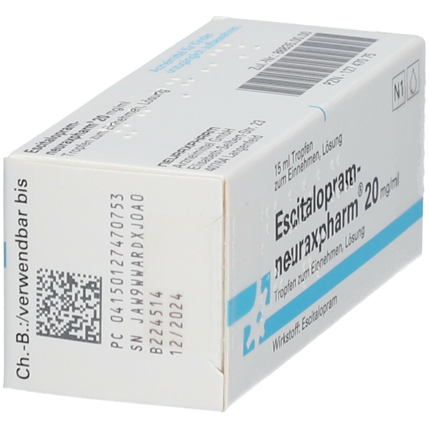 ESCITALOPRAM-neuraxpharm 20 mg/ml Tropfen z.Einn. 15 ml zum Einnehmen