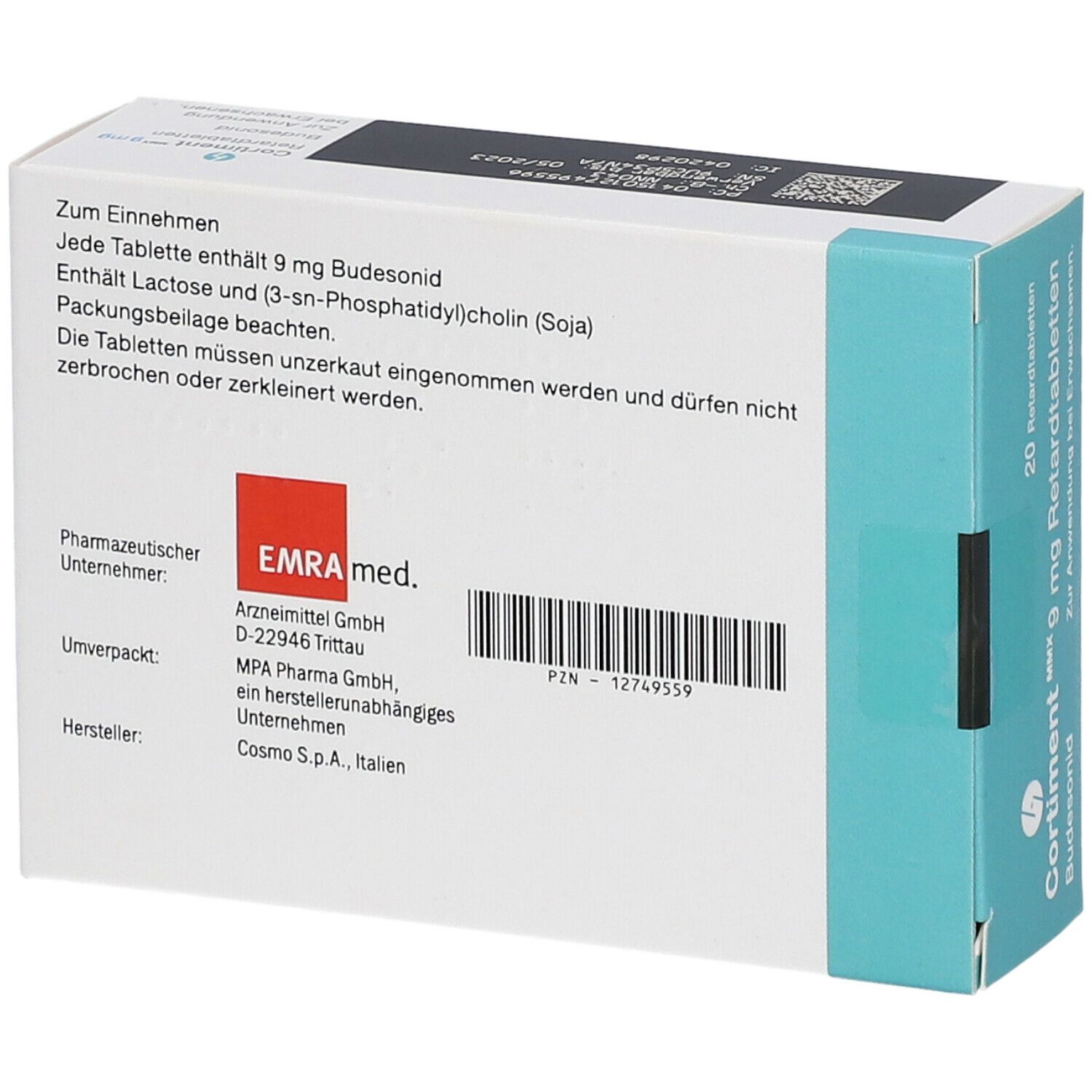 Cortiment Mmx 9 mg Retard