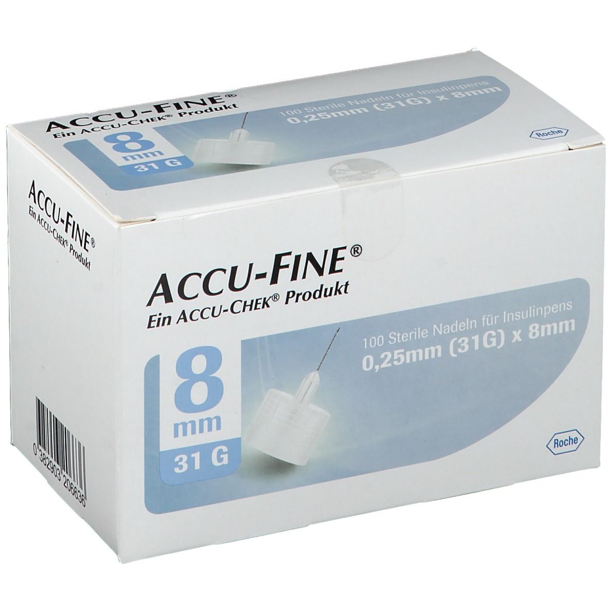 Accu Fine sterile Nadeln f.Insulinpens 8 mm 31 G 100 St Kanüle