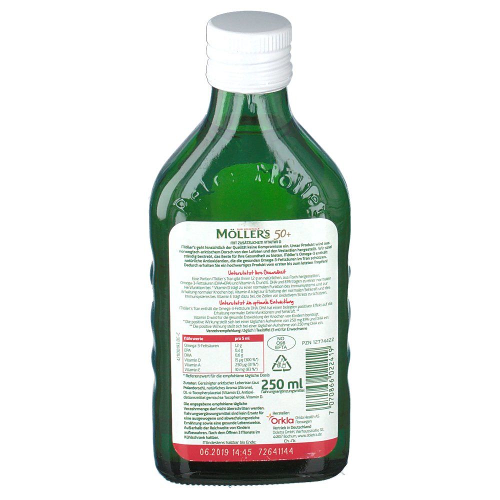 MÖLLER´S Omega-3 für 50+ Zitronengeschmack Öl