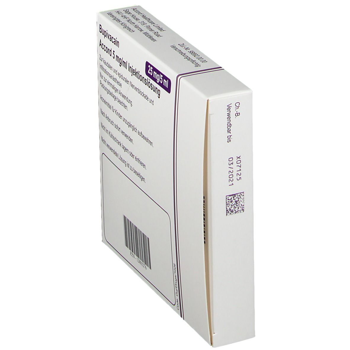 Bupivacain Accord 25 mg/5 ml