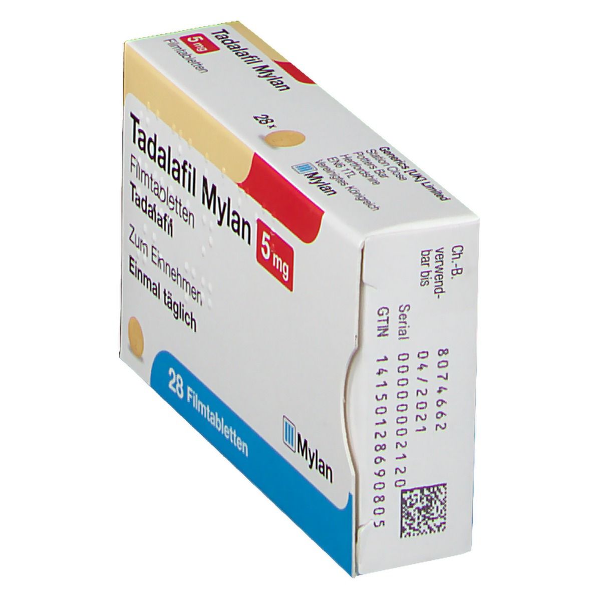 Tadalafil Mylan 5 mg Filmtabletten 28 St