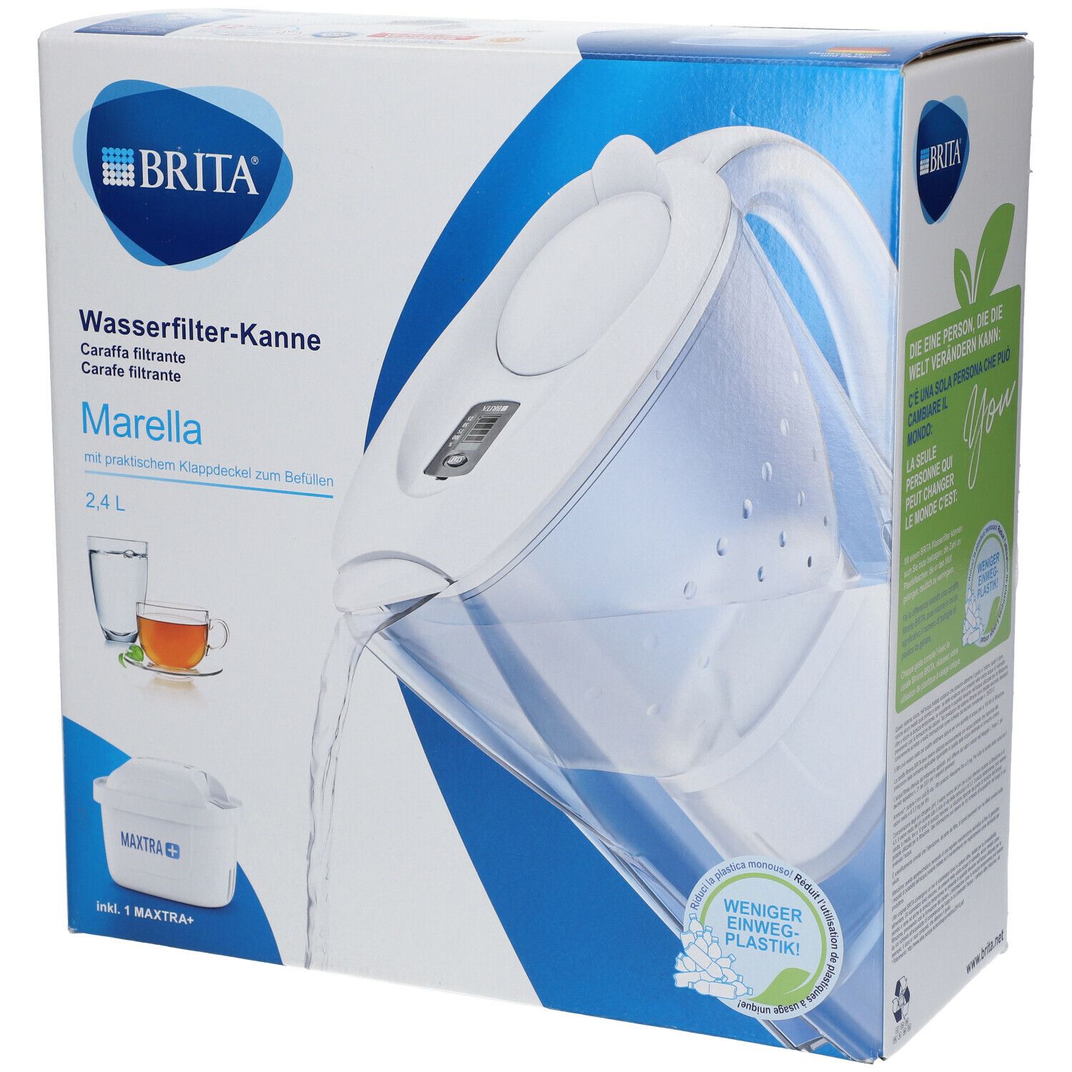 BRITA® fill & enjoy Marella Wasserfilter 2,4 Liter Cool weiß