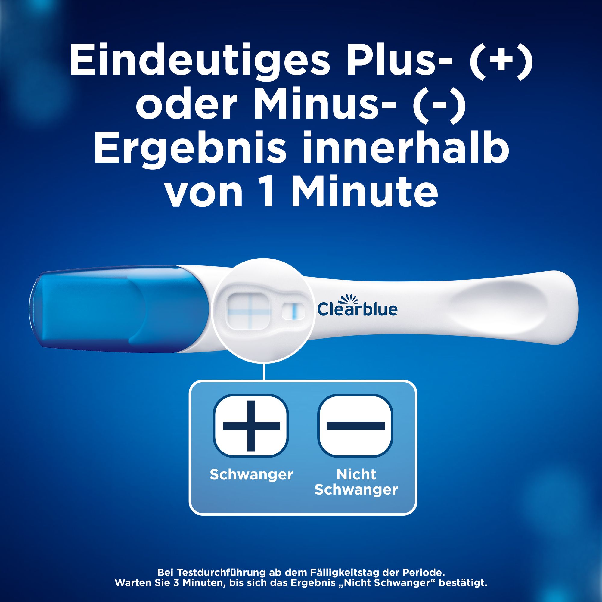 Clearblue® Schwangerschaftstest Schnelle Erkennung
