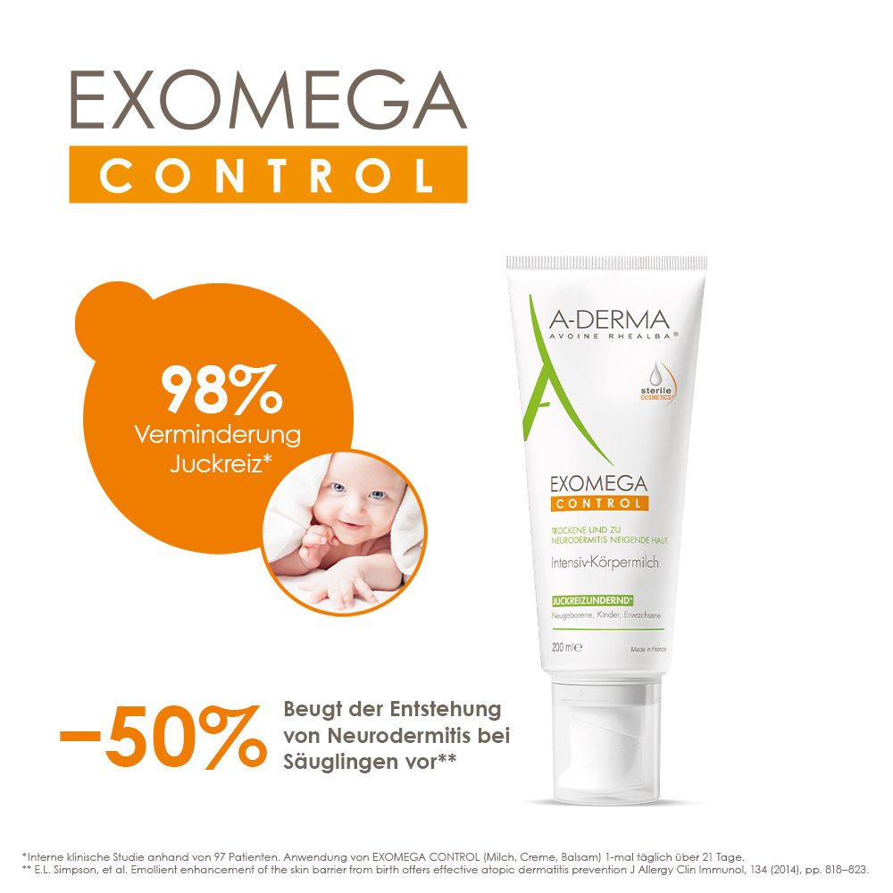 A-DERMA EXOMEGA Control Milch Sterile Kosmetik