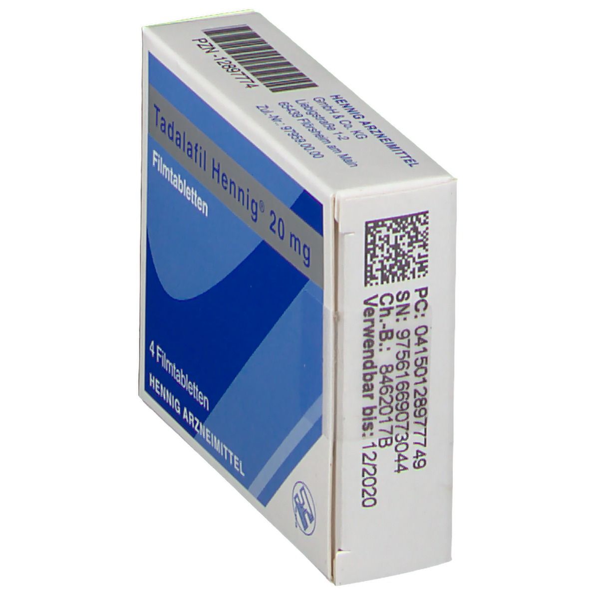 Tadalafil Hennig 20 mg Filmtabletten 4 St