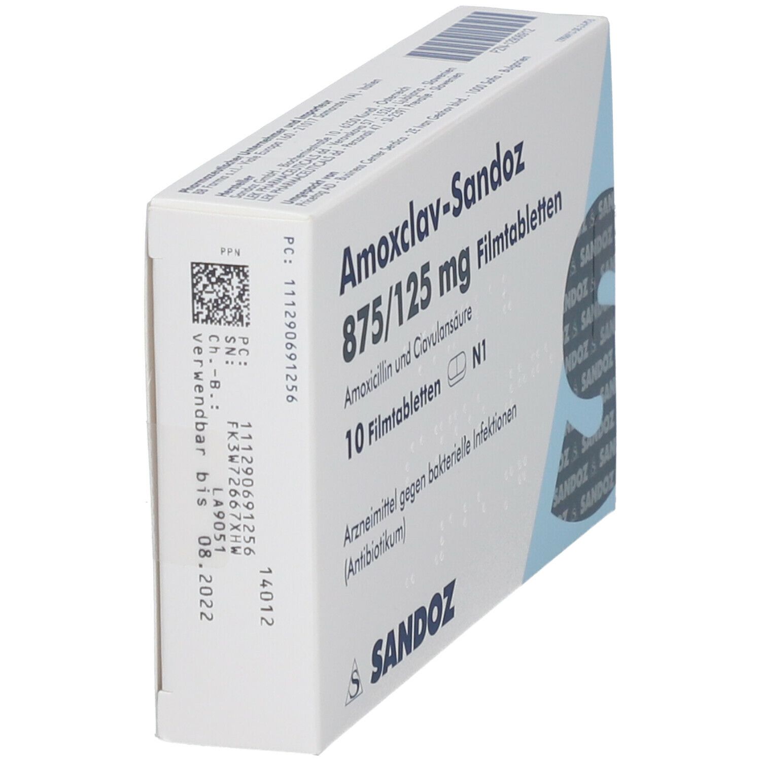 AMOXCLAV-Sandoz 875/125 mg Filmtabletten 10 St