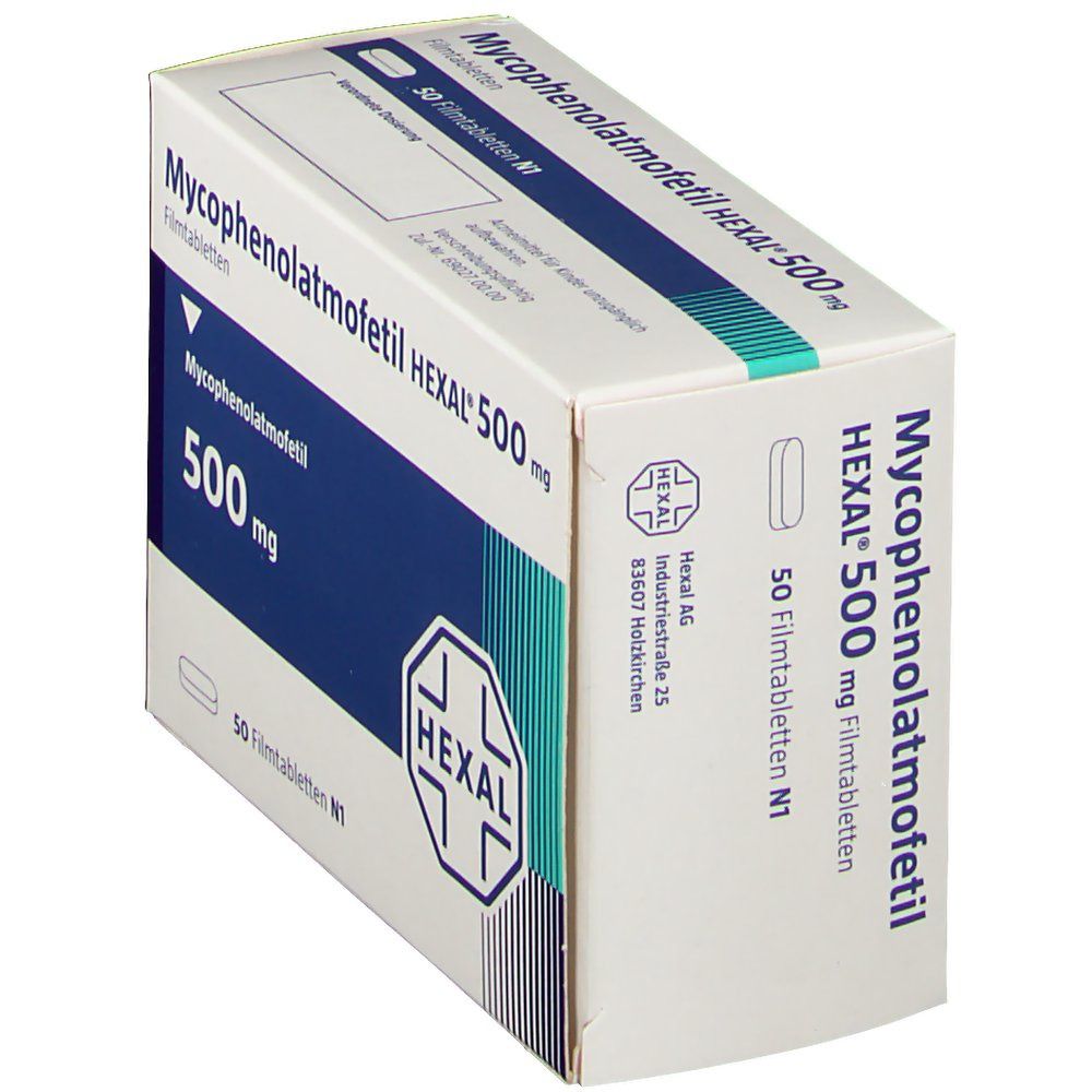 Mycophenolatmofetil Hexal 500 mg Filmtabletten 50 St