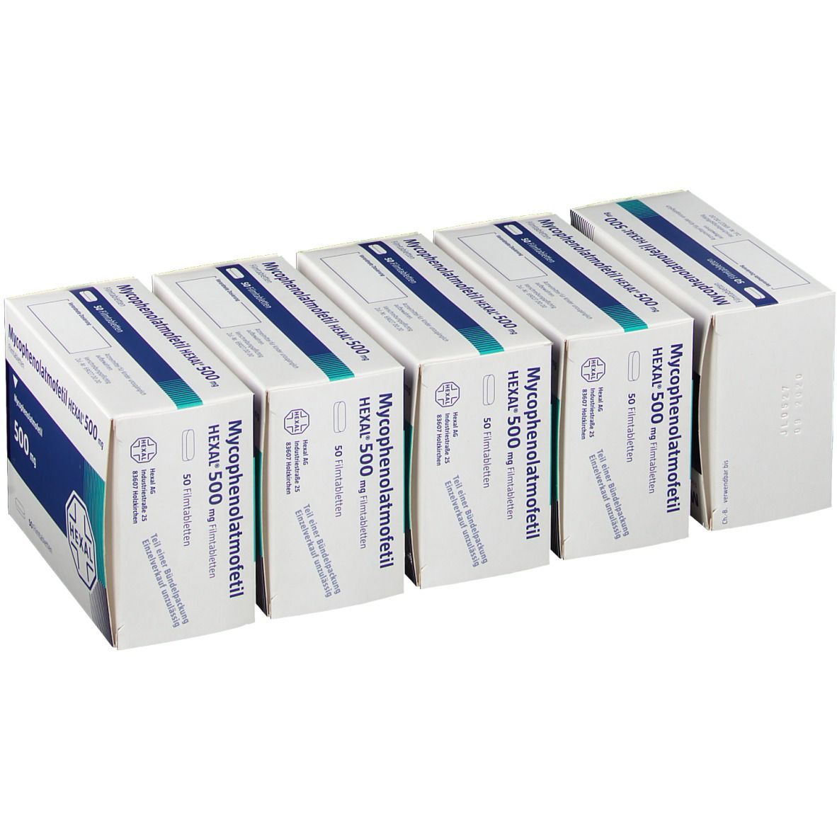 Mycophenolatmofetil Hexal 500 mg Filmtabletten 250 St