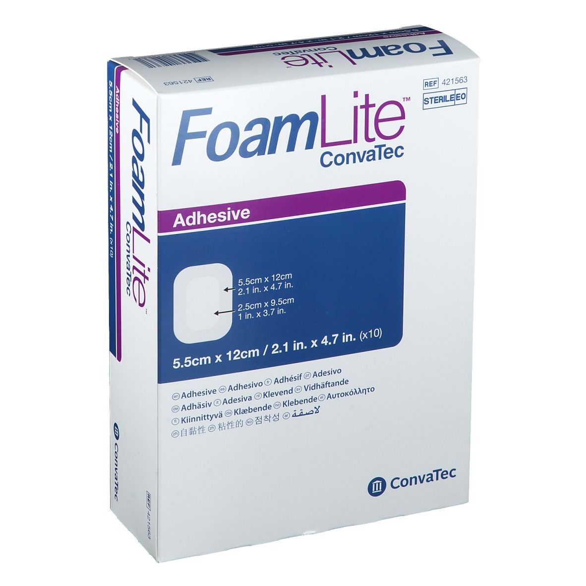 Foam Lite ConvaTec Adhesive 5,5 x 12 cm 10 St Verband