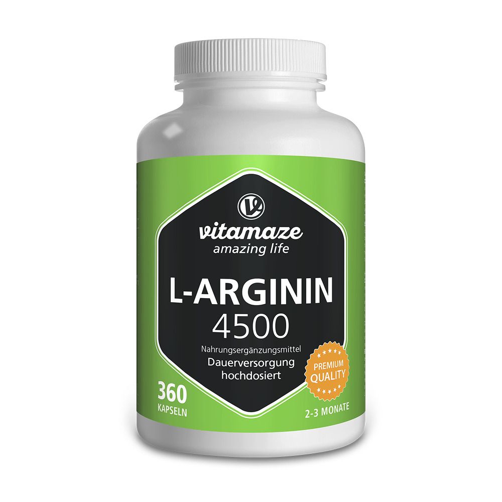 L-Arginin Hochdosiert 4.500 mg 360 St Kapseln