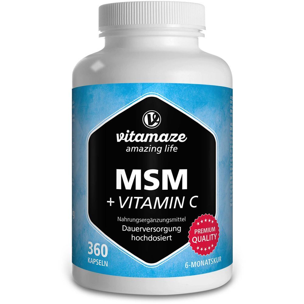 MSM Hochdosiert + Vitamin C 360 St Kapseln