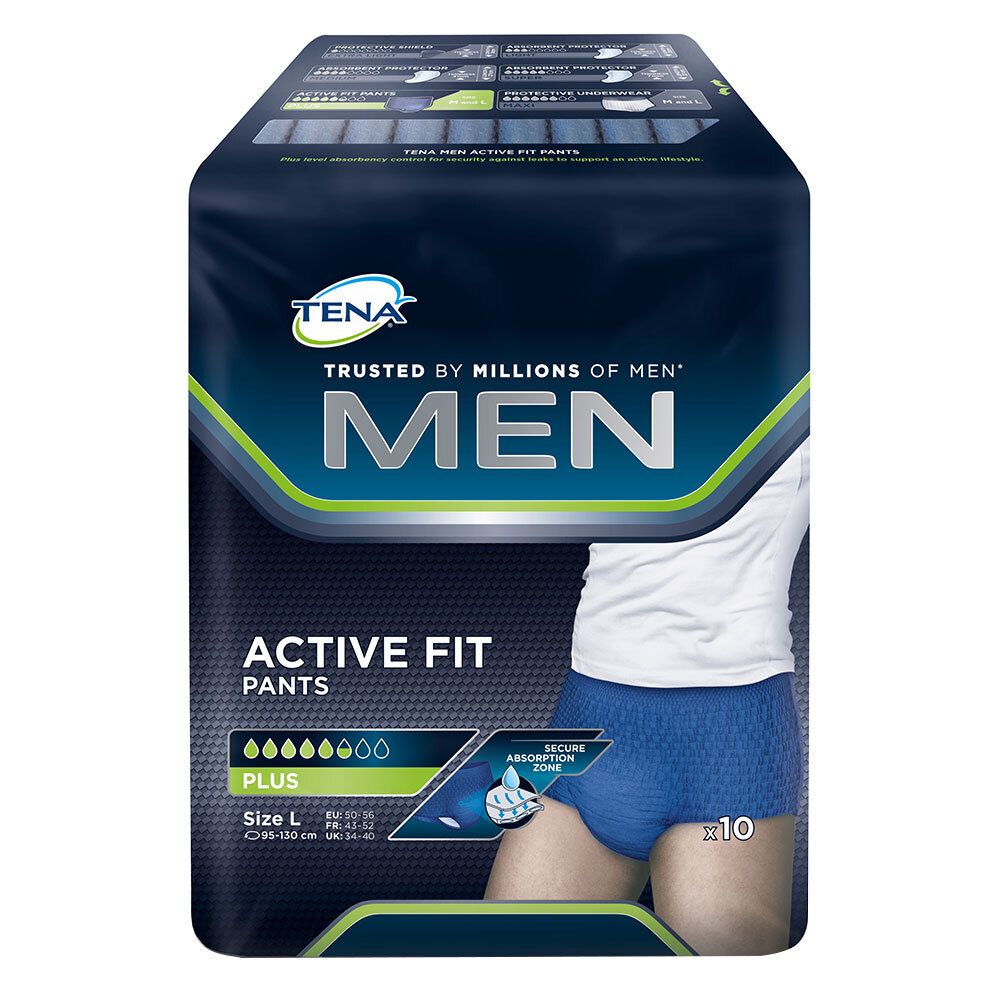 Tena MEN Active Fit Pants Plus L 10 St Einweghosen