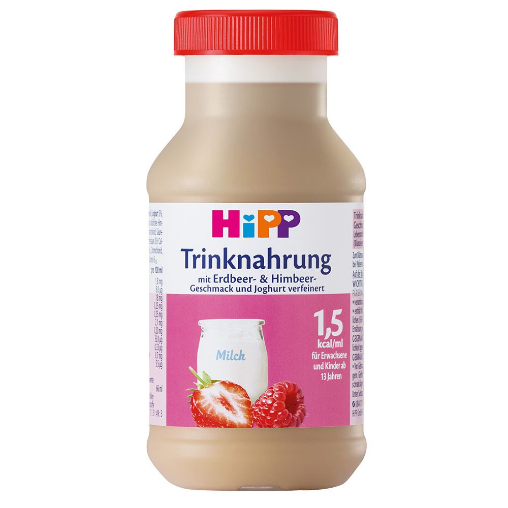 Trinknahrung mit Erdbeer und Himbeer hochkalorisch 6X200 ml Flaschen
