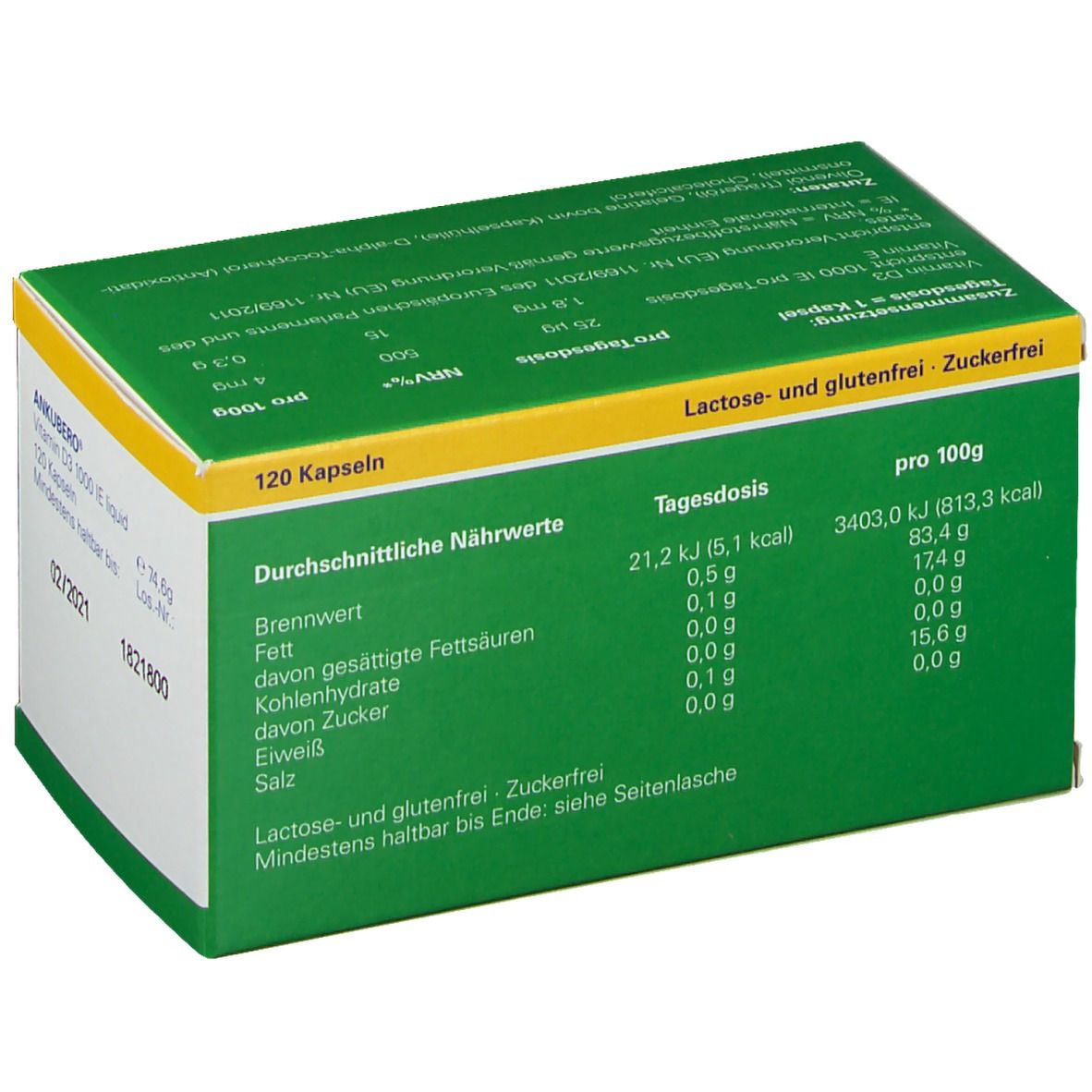 ankubero® Vitamin D3 1000 I.E. Liquidkapseln