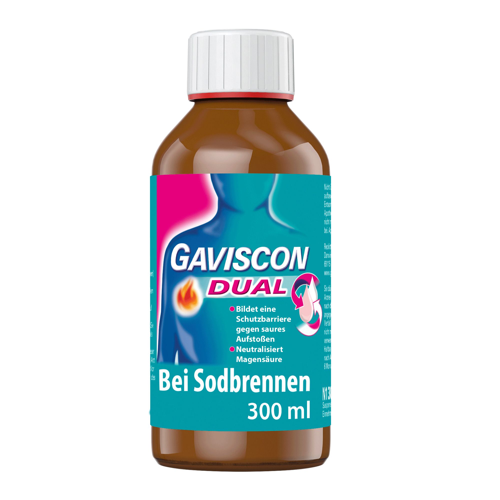Gaviscon Dual 500 mg 213 mg 325 mg Suspension bei Sodbrennen