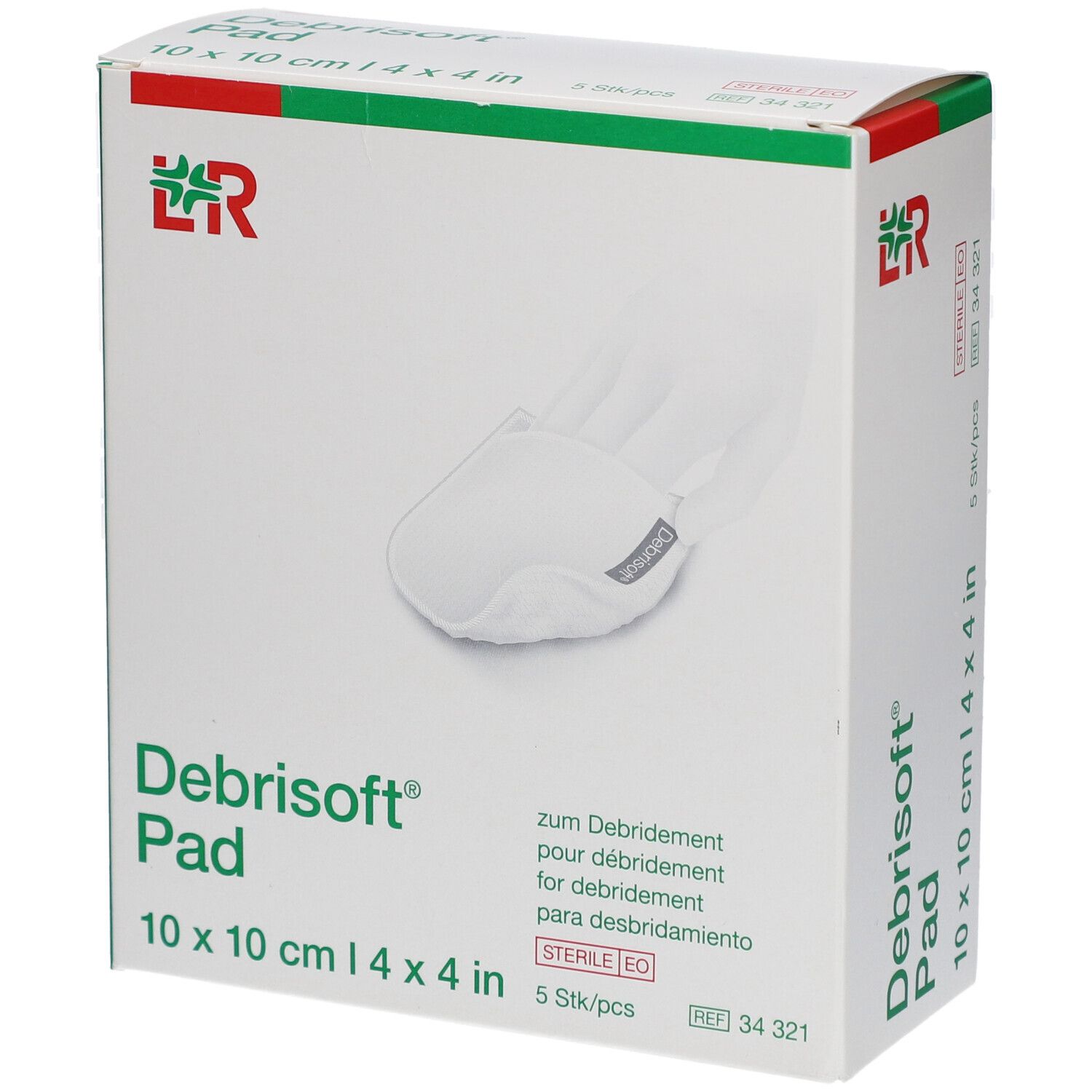 Debrisoft Pad 10x10 cm steril 5 St Kompressen