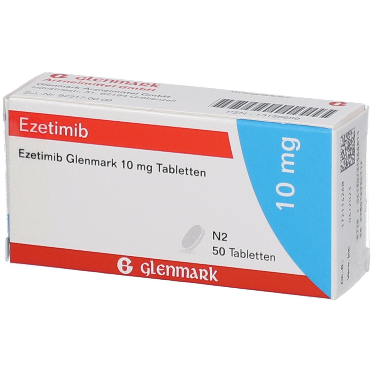 Ezetimib Glenmark 10 mg Tabletten 50 St