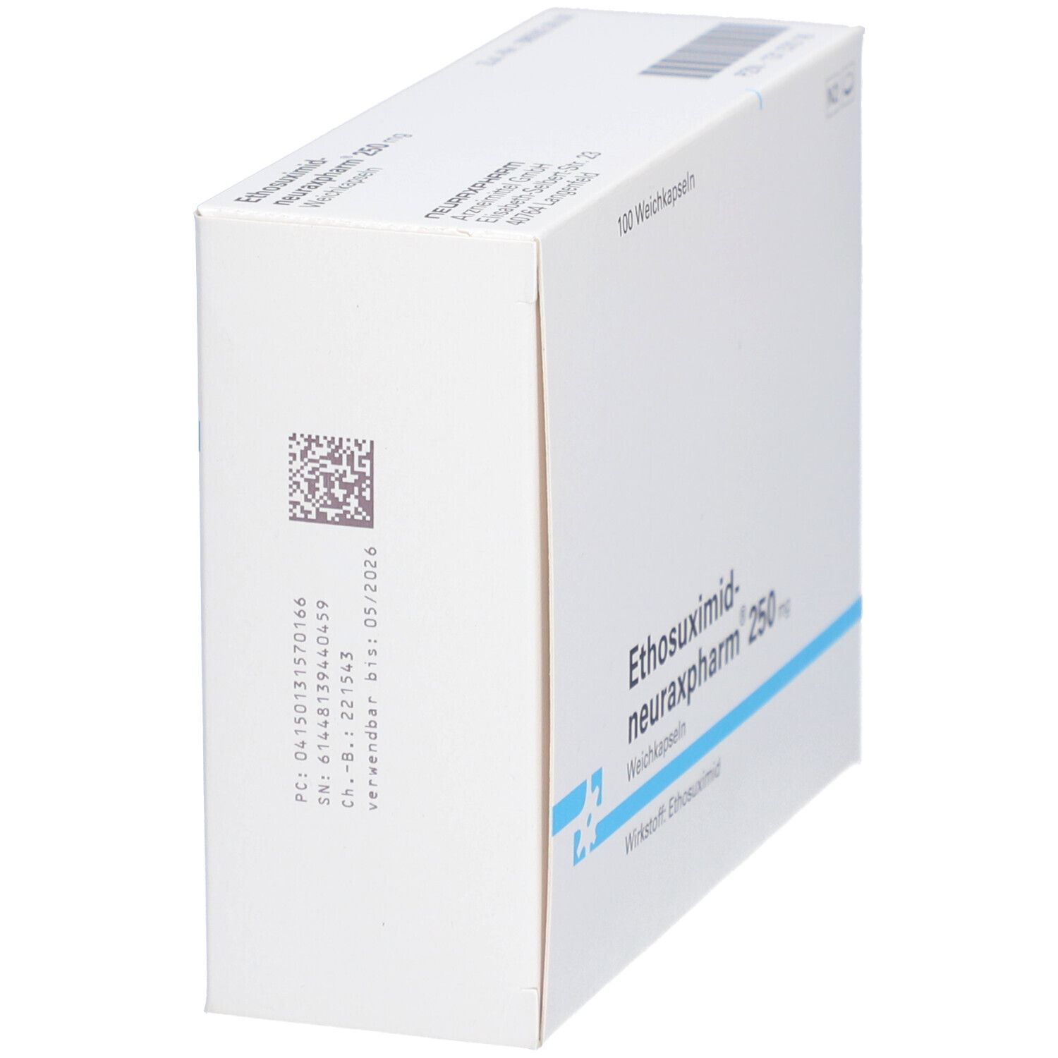 ETHOSUXIMID-neuraxpharm 250 mg Weichkapseln 100 St