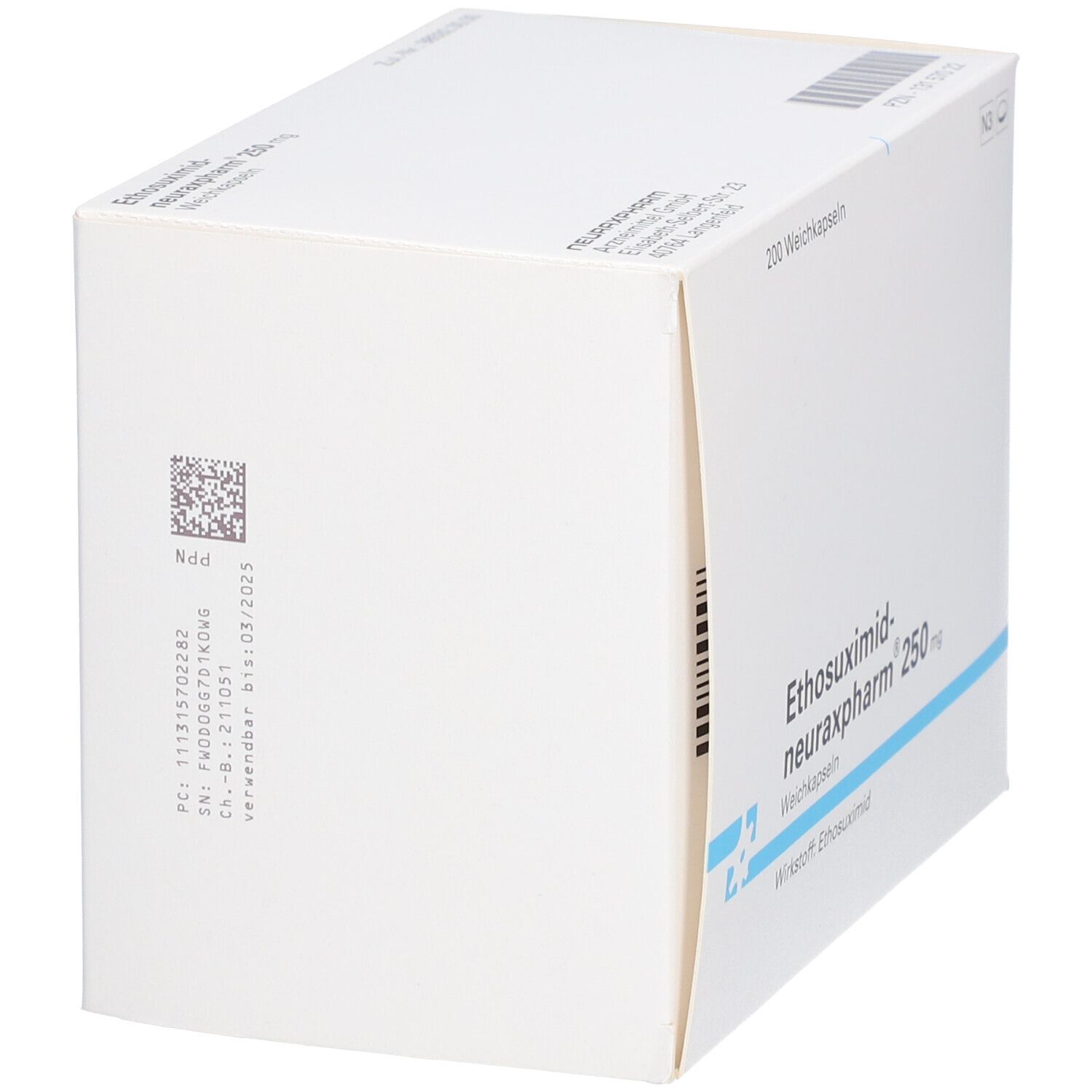 ETHOSUXIMID-neuraxpharm 250 mg Weichkapseln 200 St