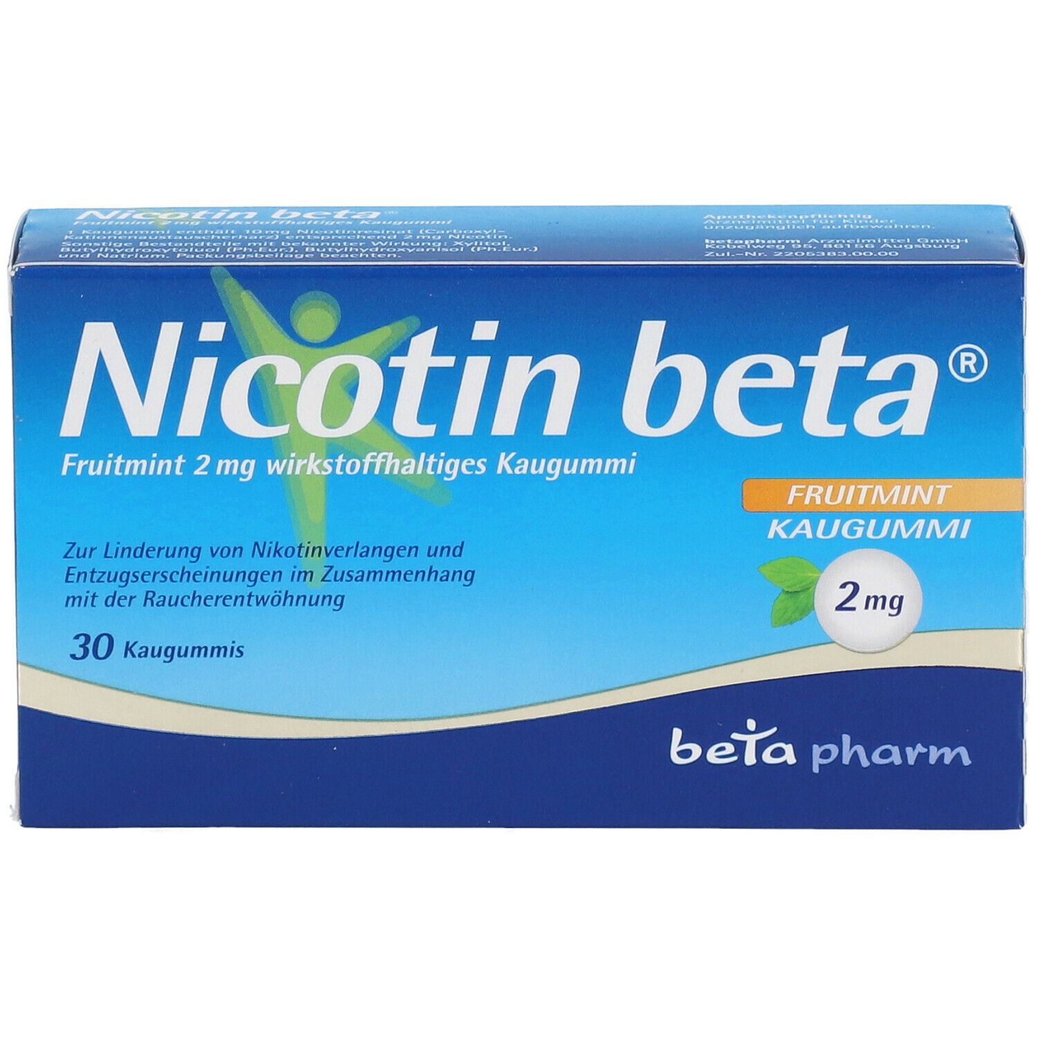 Nicotin beta® Fruitmint 2 mg
