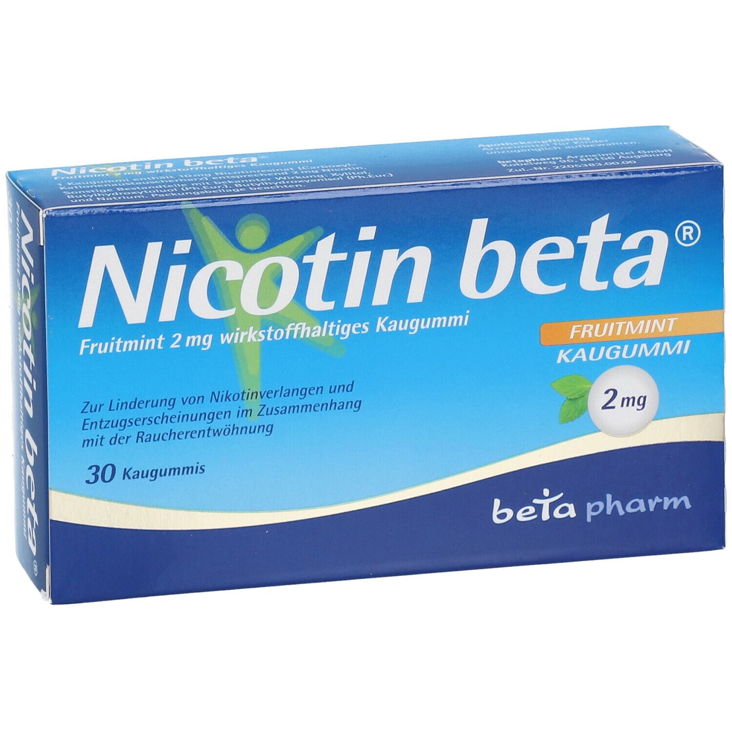Nicotin beta® Fruitmint 2 mg