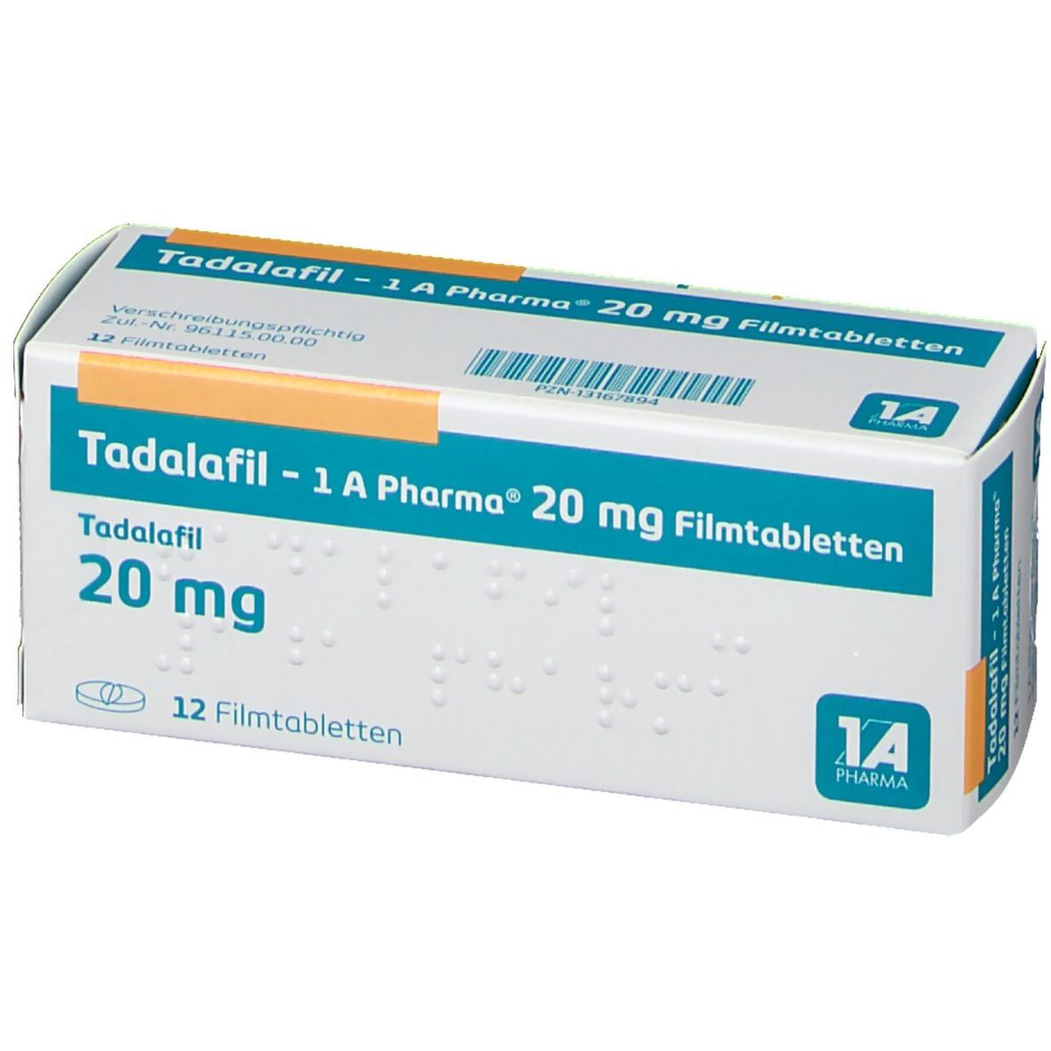 Tadalafil - 1 A Pharma® 20 mg 12 St - shop-apotheke.com