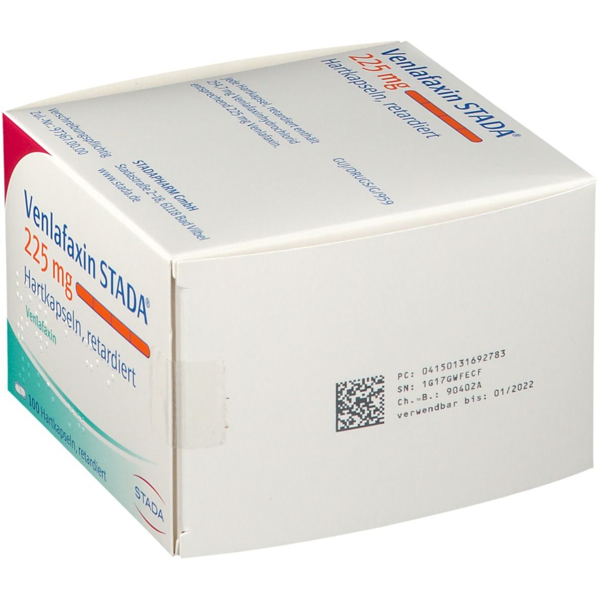 Venlafaxin Stada 225 mg Hartkapseln retardiert 100 St Retard-Kapseln