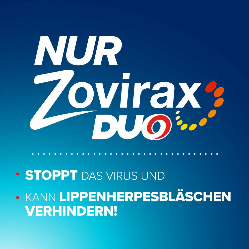 Zovirax Duo Lippenherpescreme mit Aciclovir und Hydrocortison